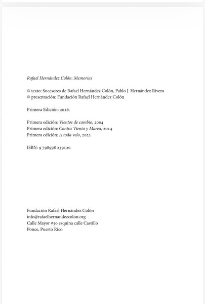 Memorias Rafael Hernández Colón 1964-1992